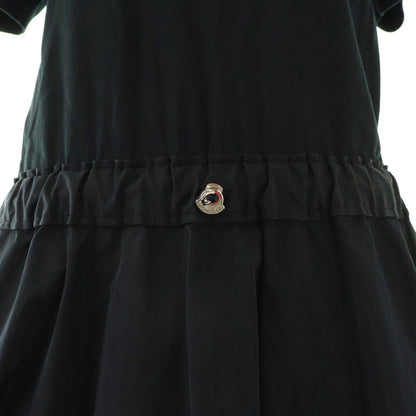 Moncler Abito Dress Contrast Logo Lace S Navy CX — view 4