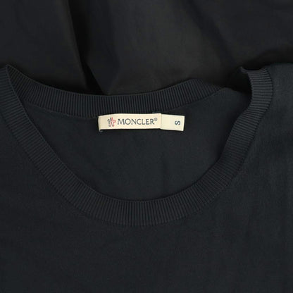 Moncler Abito Dress Contrast Logo Lace S Navy CX — view 6