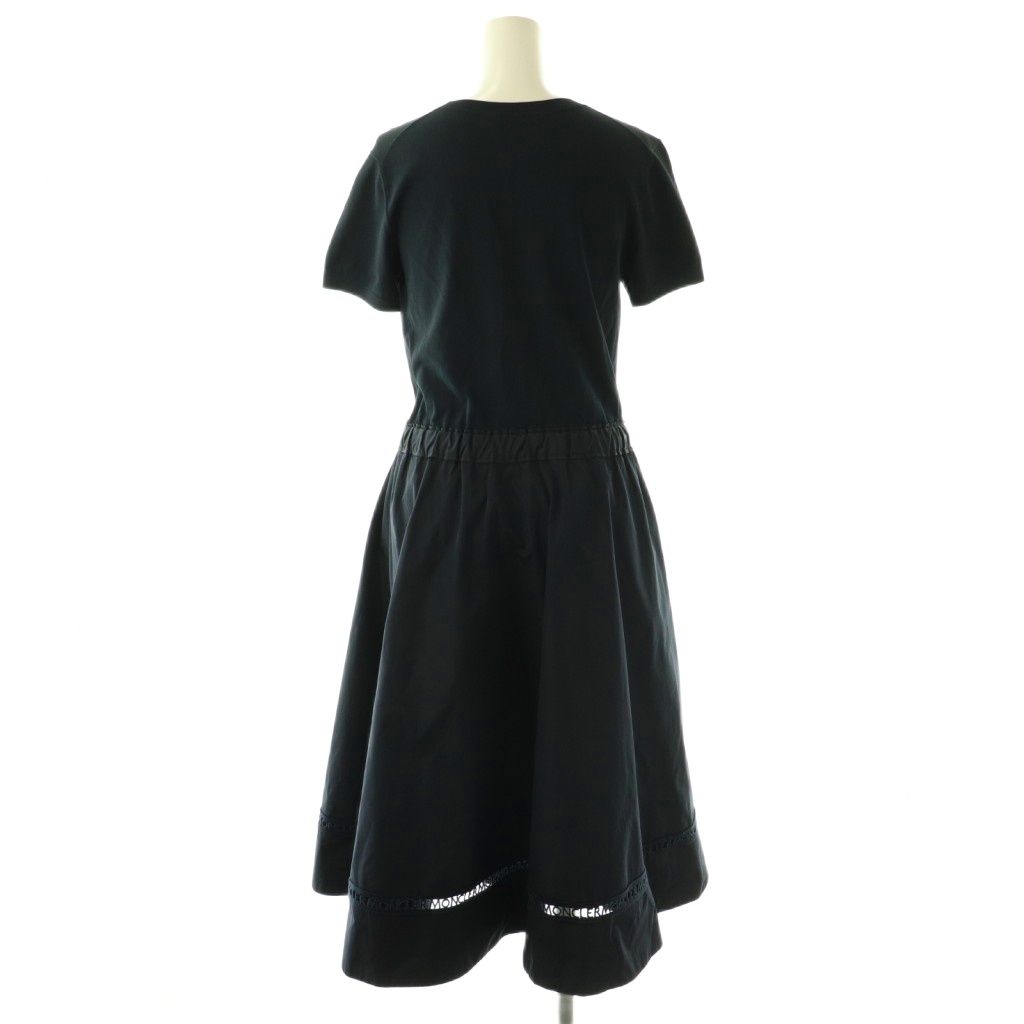 Moncler Abito Dress Contrast Logo Lace S Navy CX — view 2