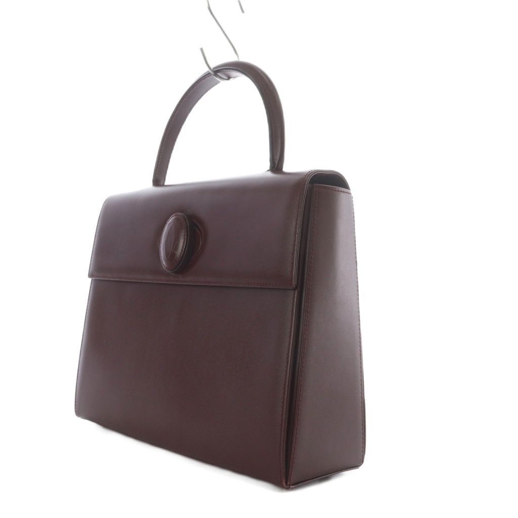 Cartier Must Line Square Bag Handbag One Handle Leather Bordeaux — view 5