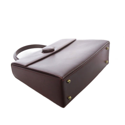 Cartier Must Line Square Bag Handbag One Handle Leather Bordeaux — view 6