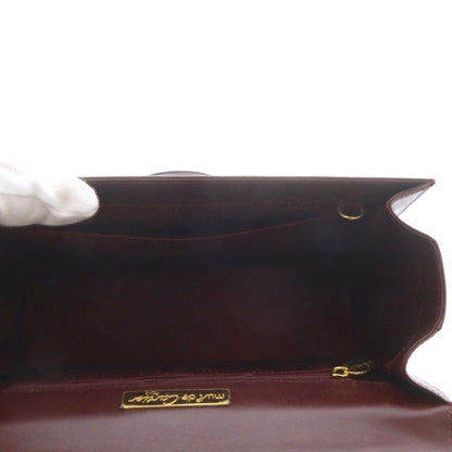 Cartier Must Line Square Bag Handbag One Handle Leather Bordeaux — view 4