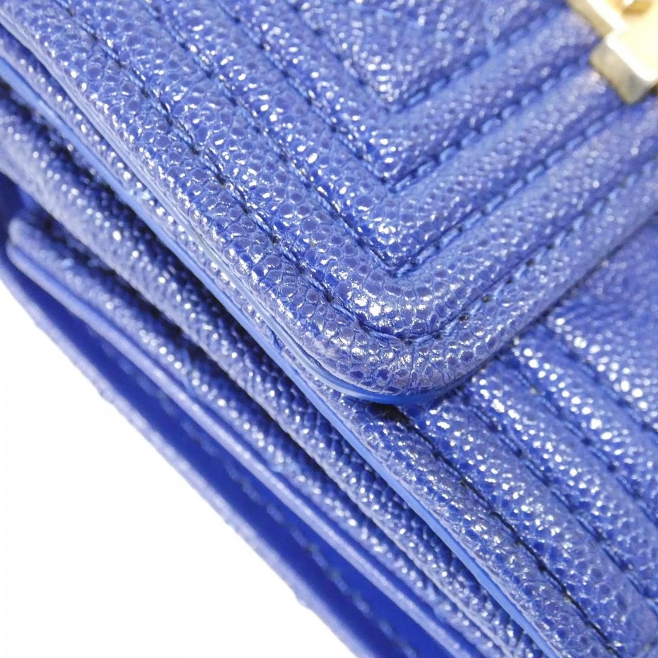 Chanel Line Wallet Blue — view 7