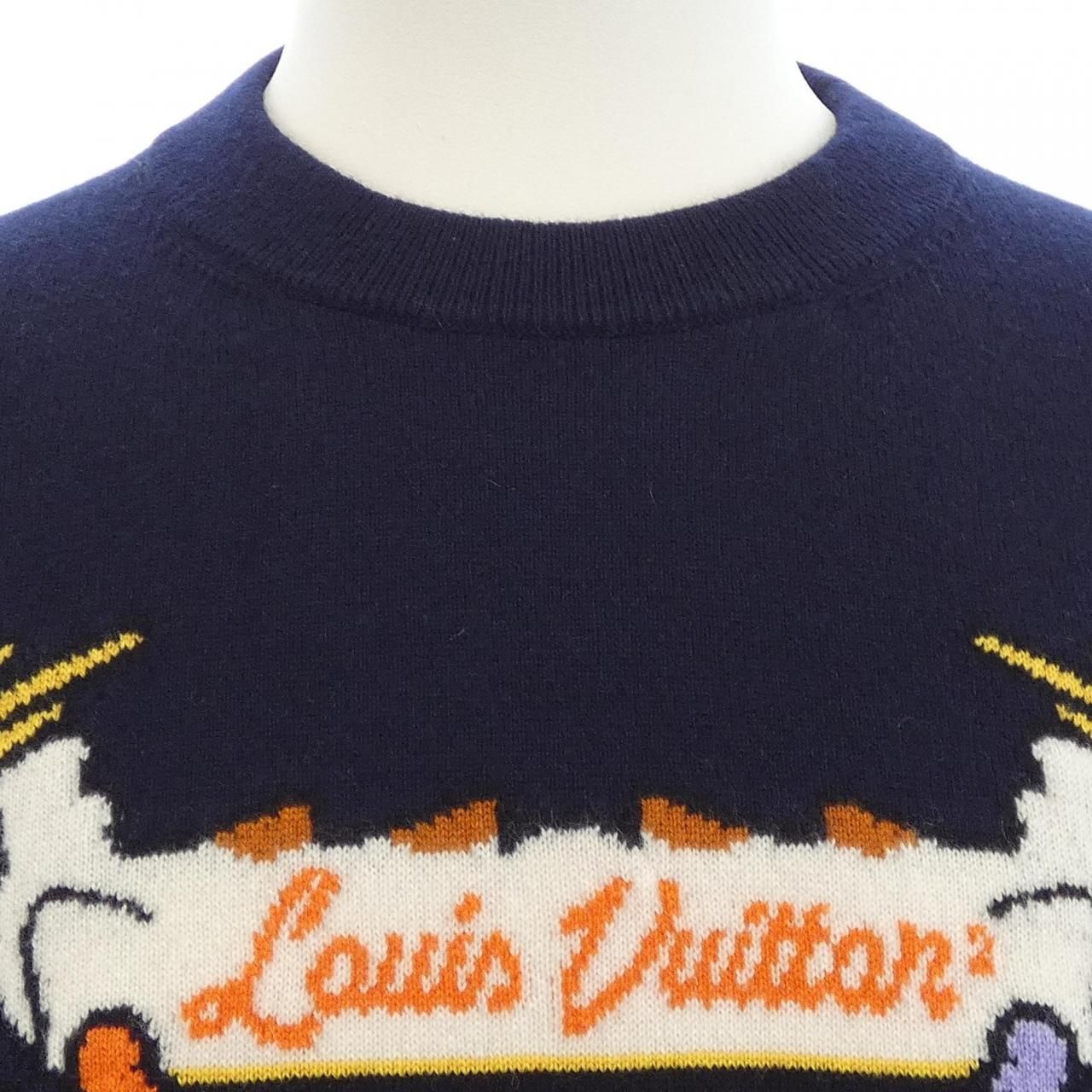 Louis Vuitton Intarsia Jacquard Graphic Cashmere Neck Knit Sweater — view 6