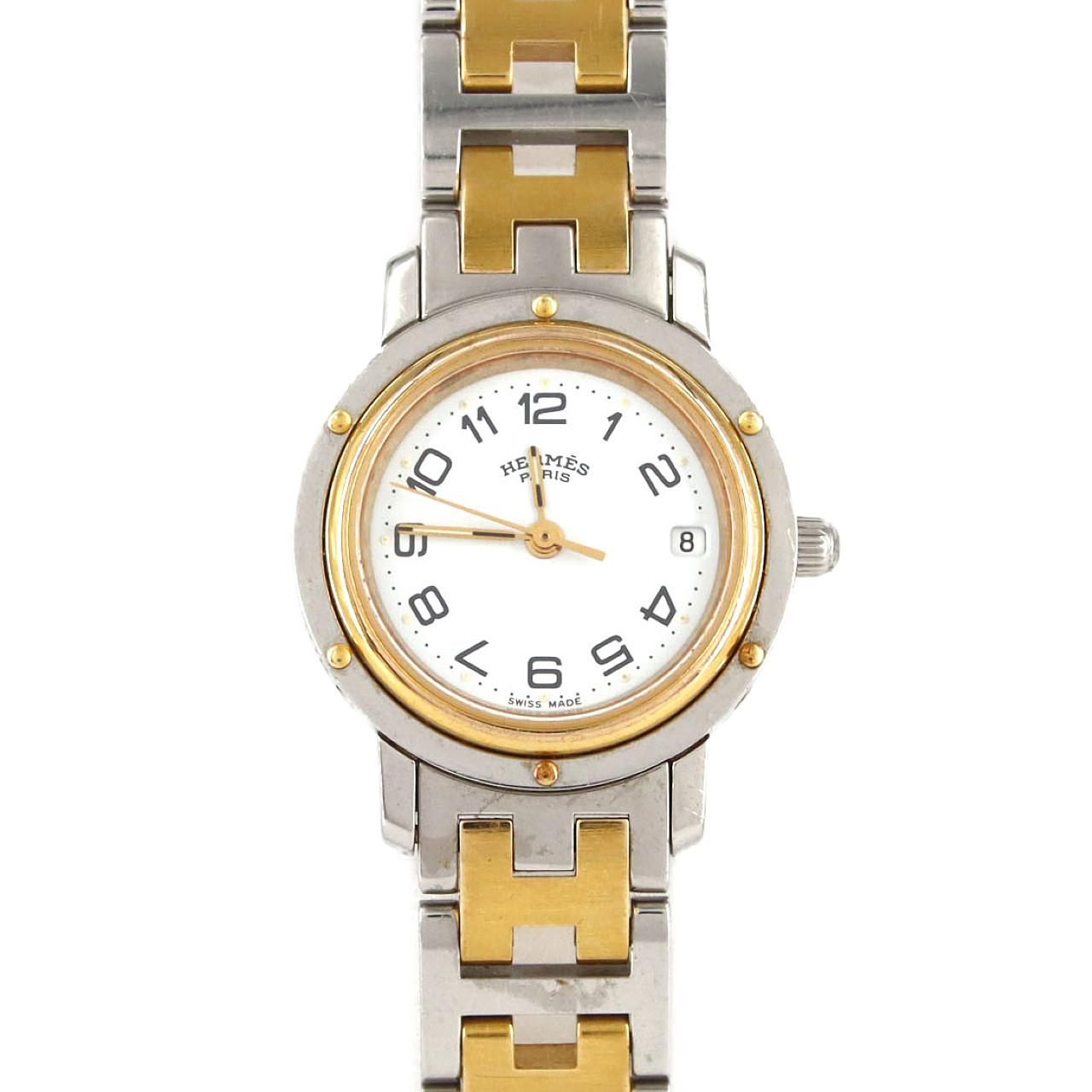 Hermes Clipper Quartz Watch White
