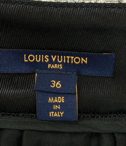 Louis Vuitton Mini Skirt Tweed Logo Zipper Charm Mr2 36 — view 3