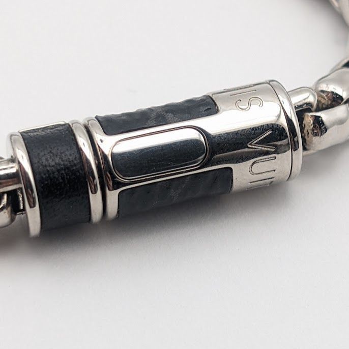 Louis Vuitton Monogram Eclipse Chain Bracelet Silver — view 3