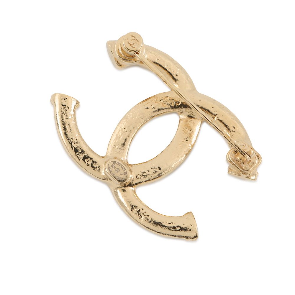 Chanel Brooch CC Logo Tweed Style Cahnel — view 3