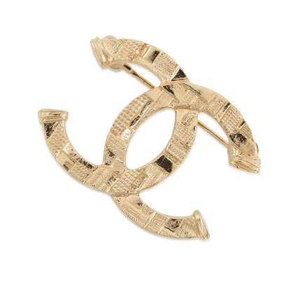 Chanel Brooch CC Logo Tweed Style Cahnel