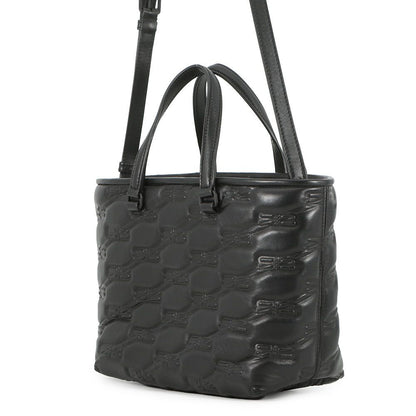 Balenciaga Handbag Signature BB Monogram Small 2-Way Shoulder Black — view 2