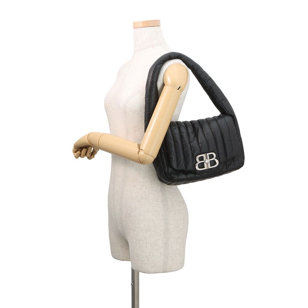 Balenciaga Shoulder Bag Monaco Small Leather Black — view 4