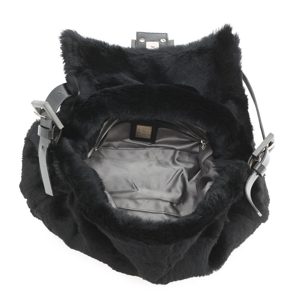 Fendi Mamma Bucket Shoulder Bag Black — view 5