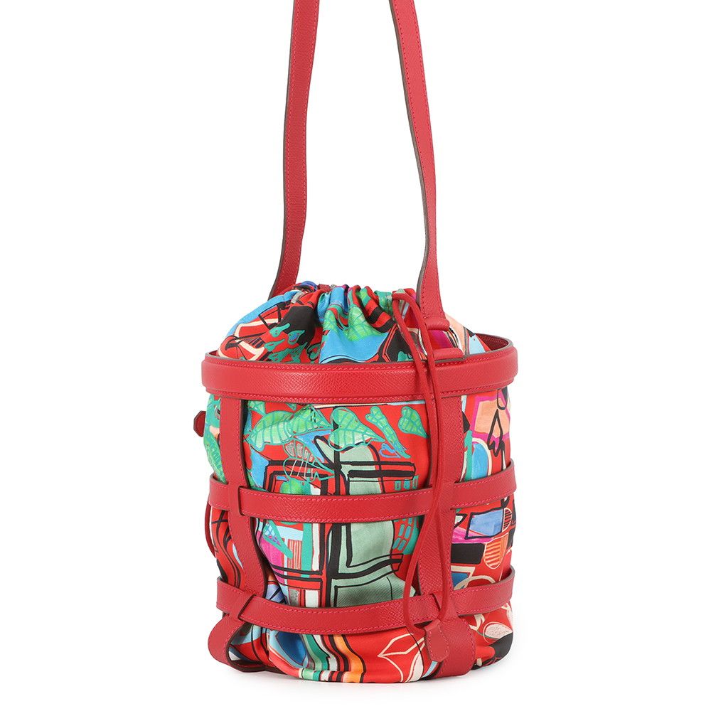 Hermes Handbag Musardine Rouge Casac Multicolor Silver Epsom Silk — view 2