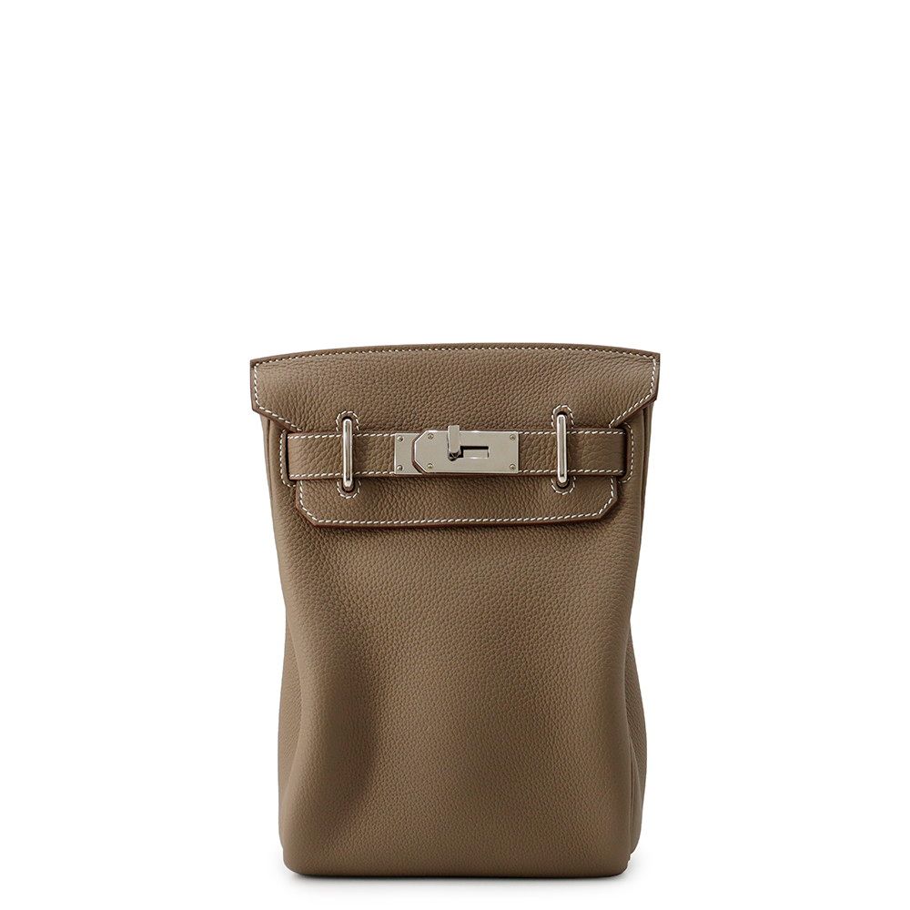 Hermes Belt Bag Kelly Hac a Dos PM Etoupe Silver Togo