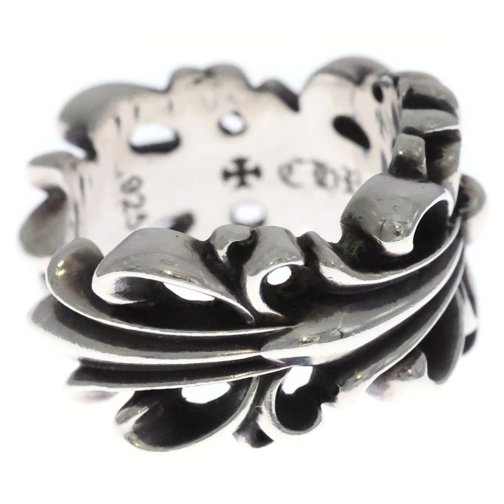 Chrome Hearts Dbl Flrl Crs Double Floral Cross Ring Silver — view 3