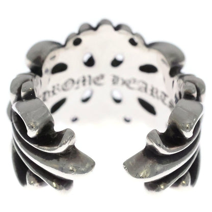 Chrome Hearts Dbl Flrl Crs Double Floral Cross Ring Silver — view 2