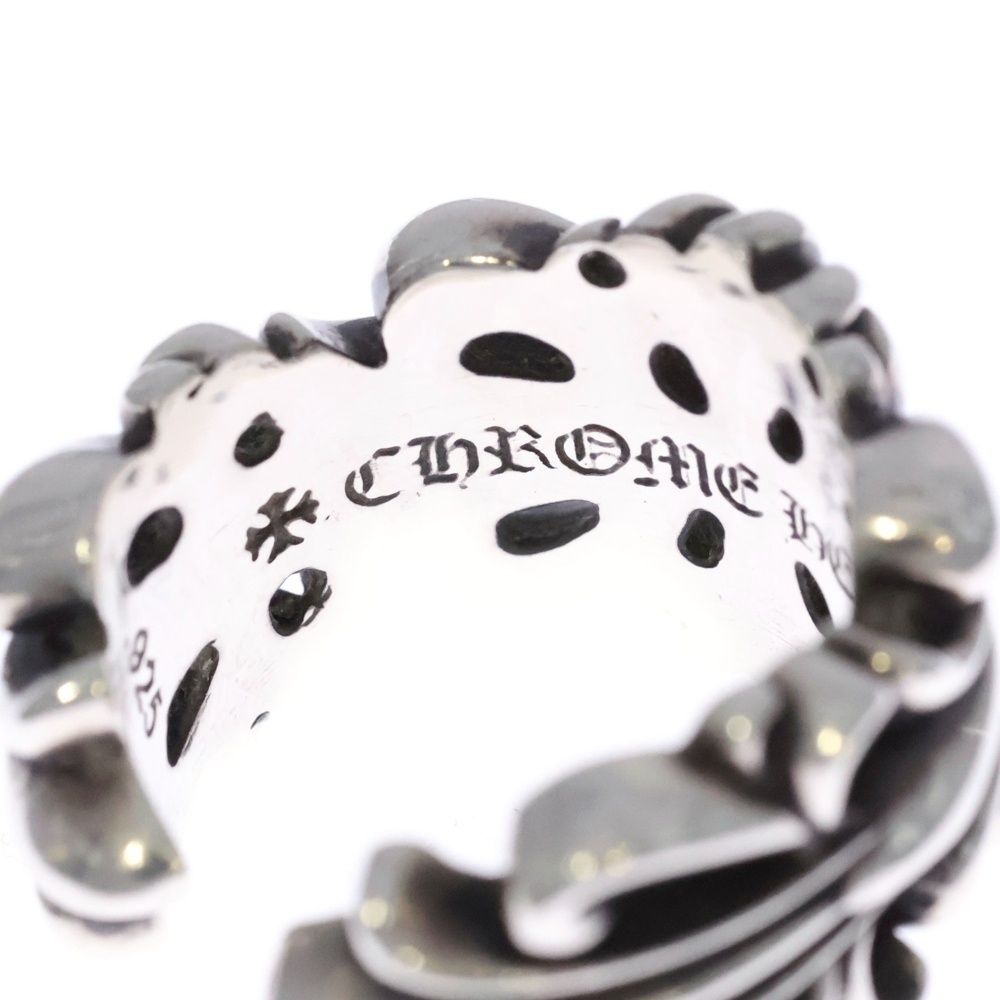 Chrome Hearts Dbl Flrl Crs Double Floral Cross Ring Silver — view 5