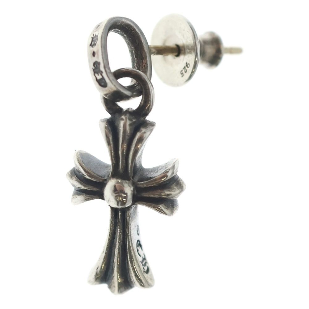 Chrome Hearts Bby Pprchn Baby Fat Cross Drop Earrings Silver