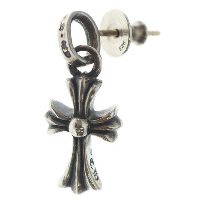 Chrome Hearts Bby Pprchn Baby Fat Cross Drop Earrings Silver
