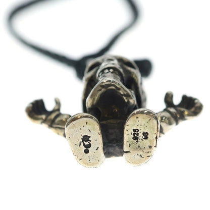 Chrome Hearts Leather Braid Foti Harris Teeter Scroll Blade Necklace Silver — view 5