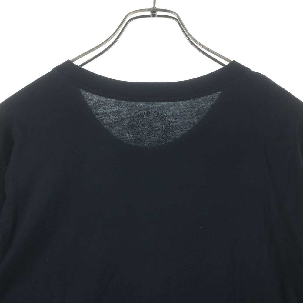 Chrome Hearts Neck Logo LS Tee Print Arm Crew Long Sleeve T-Shirt T Black — view 4