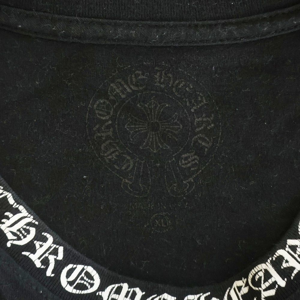 Chrome Hearts Neck Logo LS Tee Print Arm Crew Long Sleeve T-Shirt T Black — view 7
