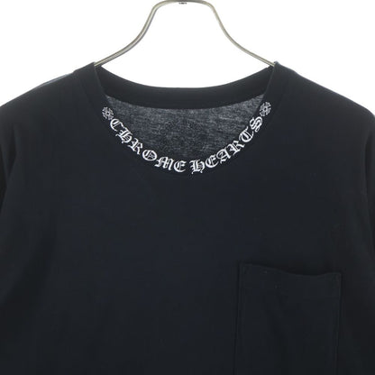 Chrome Hearts Neck Logo LS Tee Print Arm Crew Long Sleeve T-Shirt T Black — view 3