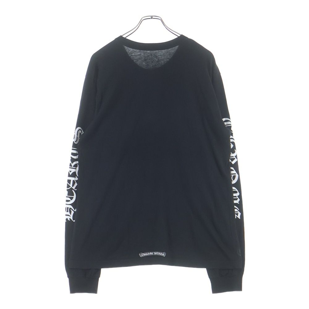 Chrome Hearts Neck Logo LS Tee Print Arm Crew Long Sleeve T-Shirt T Black — view 2