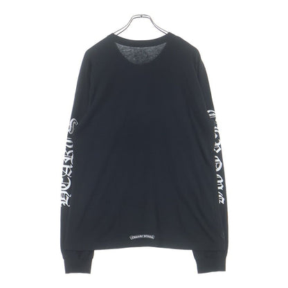 Chrome Hearts Neck Logo LS Tee Print Arm Crew Long Sleeve T-Shirt T Black — view 2