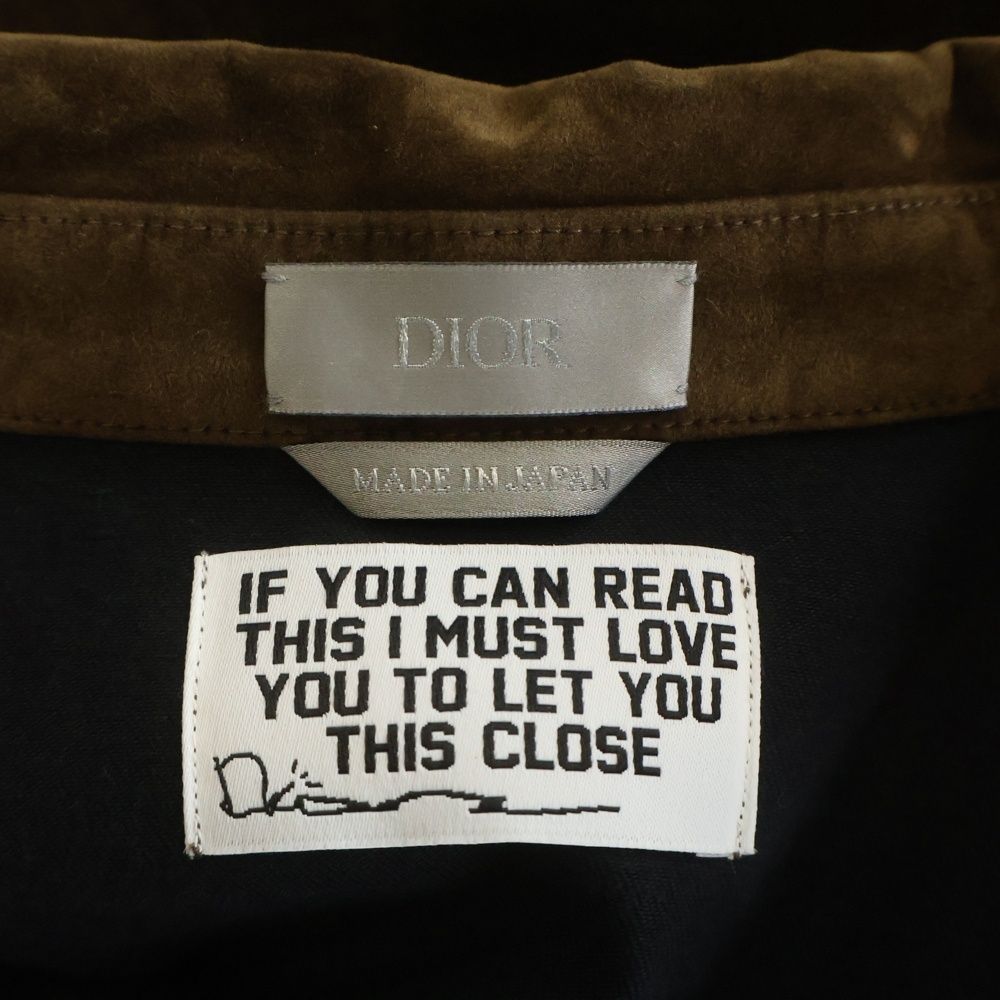 Dior Cactusjack Embroidered Velvet Oversize Long Sleeve Shirt Brown — view 7