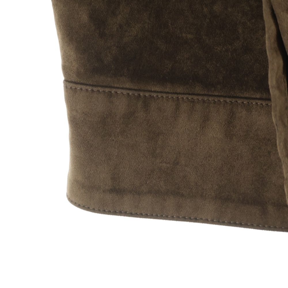 Dior Cactusjack Embroidered Velvet Oversize Long Sleeve Shirt Brown — view 6