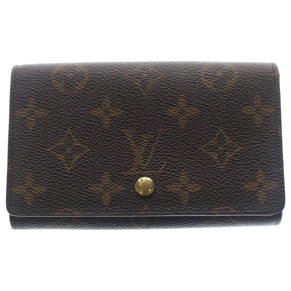 Louis Vuitton Porte Monet Billets Tresor Compact Wallet Bifold Brown