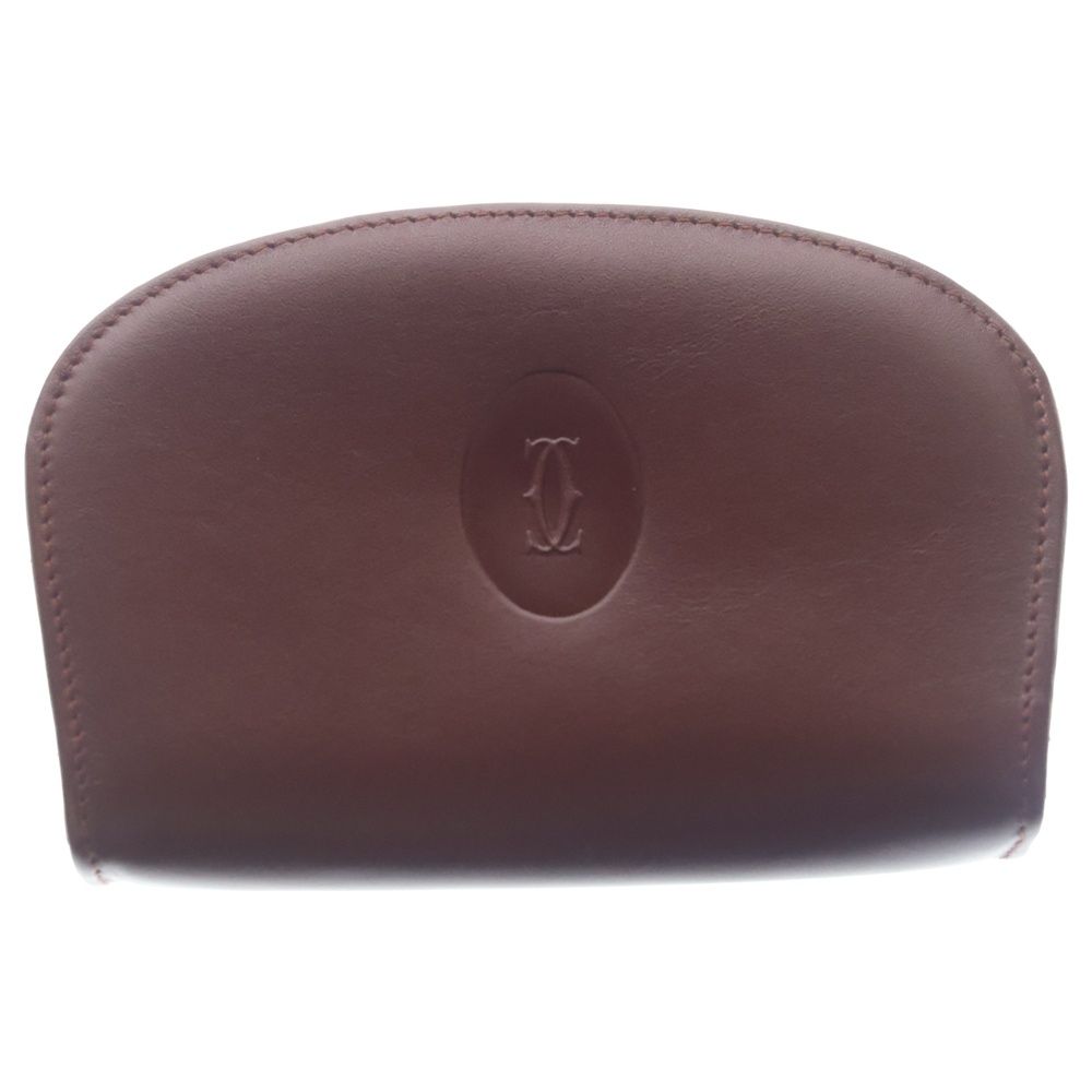 Cartier Must de Cartier Leather Coin Case Bordeaux