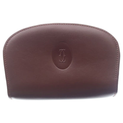 Cartier Must de Cartier Leather Coin Case Bordeaux
