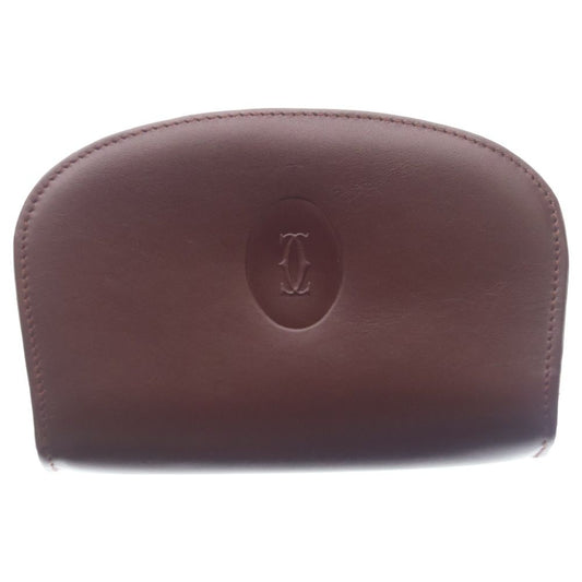Cartier Must de Cartier Leather Coin Case Bordeaux