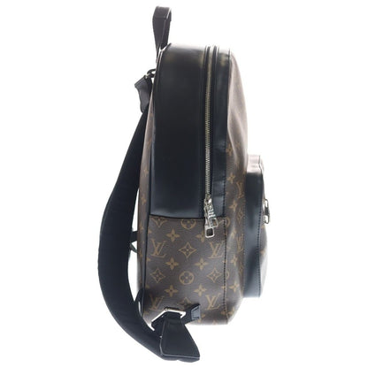 Louis Vuitton Josh Monogram Macassar Leather Backpack Silver Brown Black — view 3