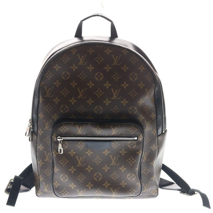Louis Vuitton Josh Monogram Macassar Leather Backpack Silver Brown Black
