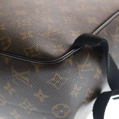 Louis Vuitton Josh Monogram Macassar Leather Backpack Silver Brown Black — view 5