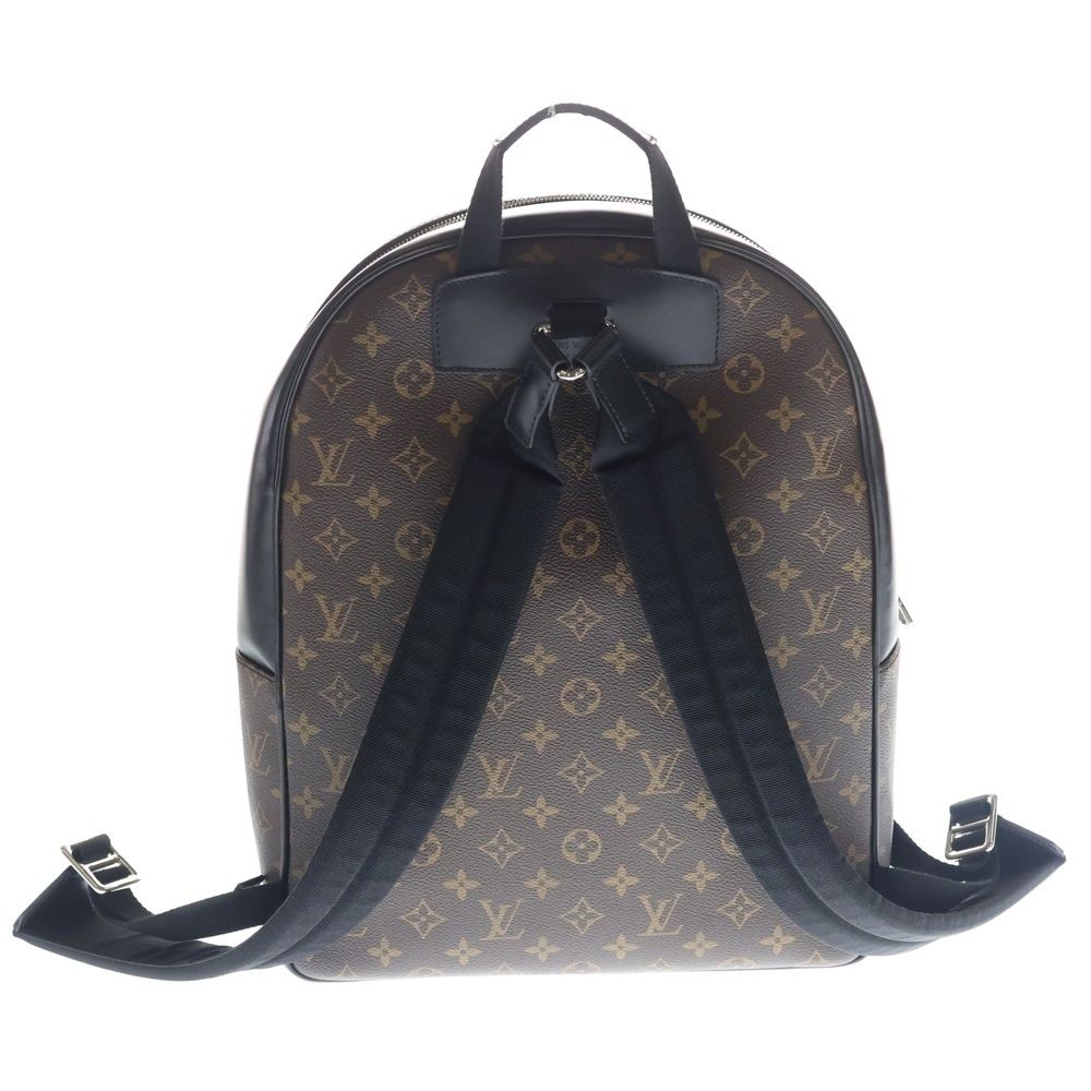 Louis Vuitton Josh Monogram Macassar Leather Backpack Silver Brown Black — view 2