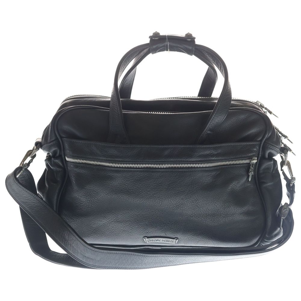 Chrome Hearts Diaper Bag Leather Shoulder 2-Way Handbag Black — view 2