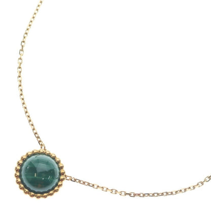 Van Cleef & Arpels Perlecle Malachite Necklace 18k Yellow Gold Green