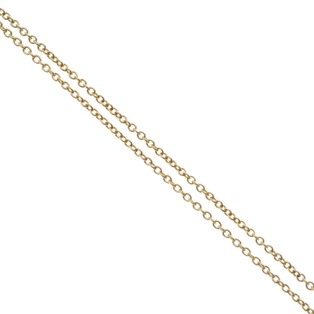 Tiffany & Co Open Heart Necklace Pendant Chain Gold — view 5