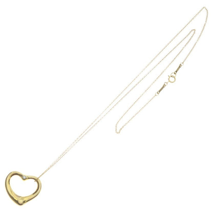 Tiffany & Co Open Heart Necklace Pendant Chain Gold — view 2