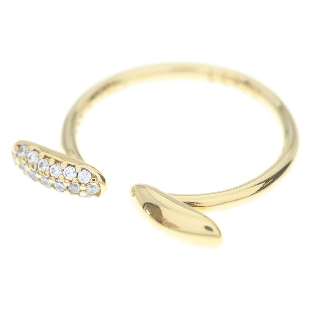 Fendi Fi Ro Ring Line Stone Gold
