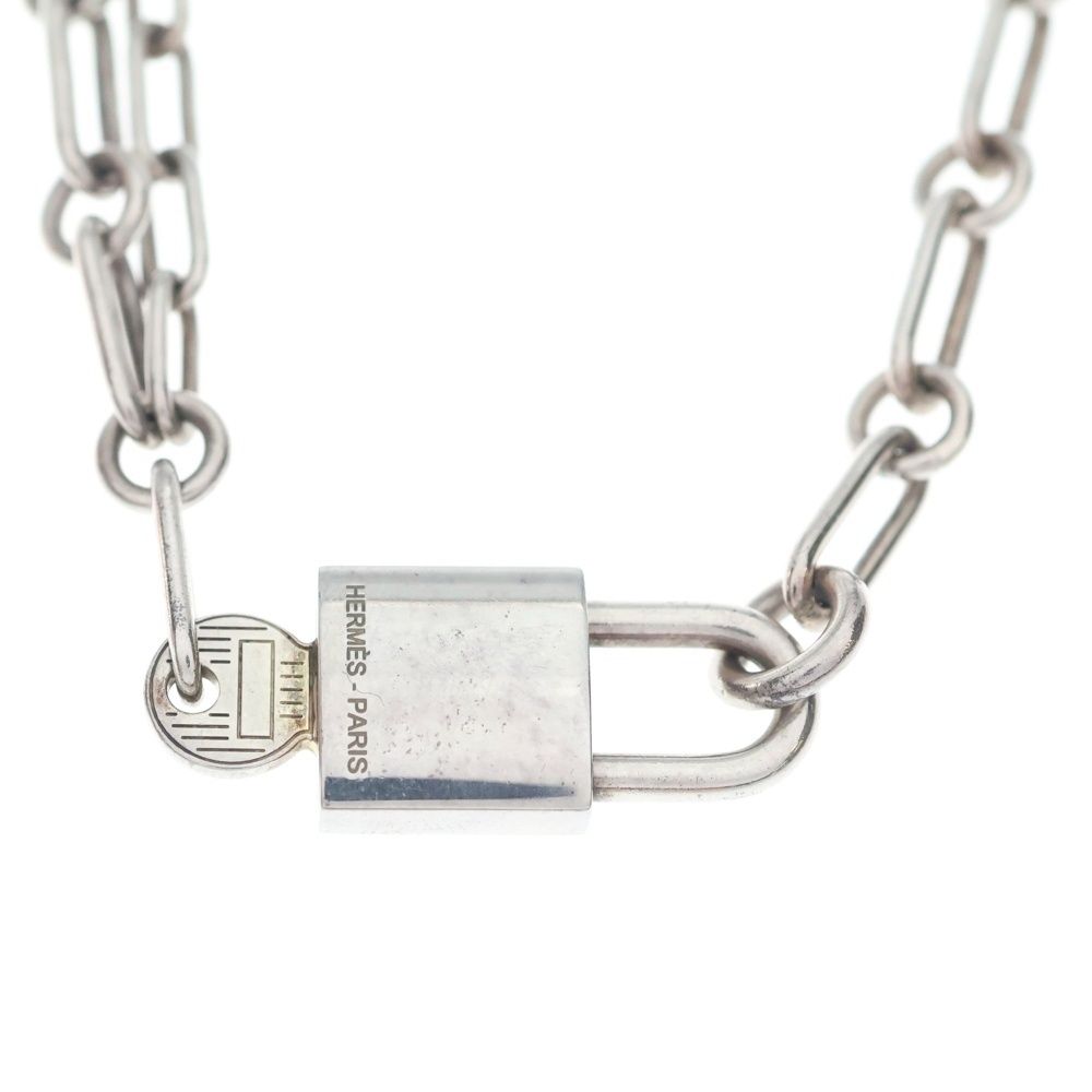 Hermes Alpha Kelly Long Necklace Silver — view 3