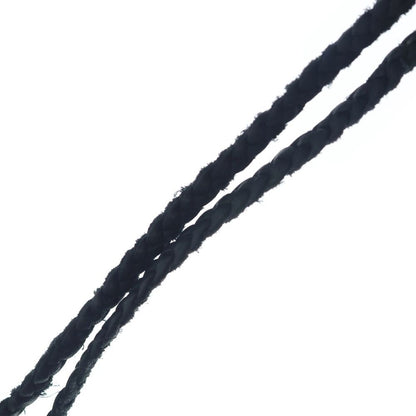 Chrome Hearts Leather Braid Scroll Necklace Black Silver — view 6