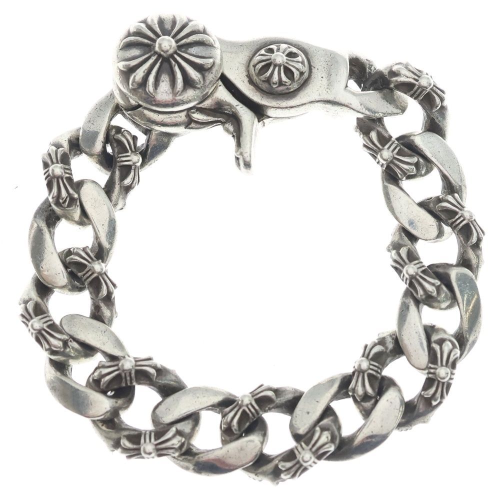 Chrome Hearts Fncy Chn Lnk Fancy Link Clip Bracelet 13 Links Silver