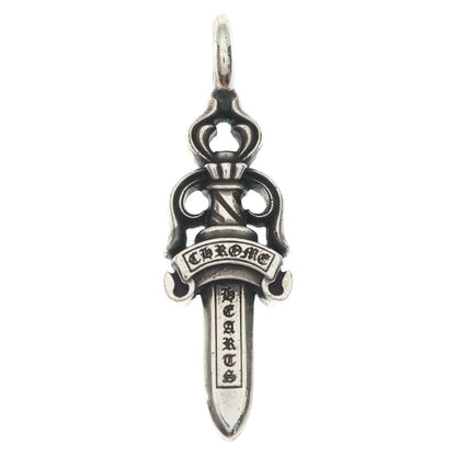 Chrome Hearts Double Dagger Daga Pendant Top Silver