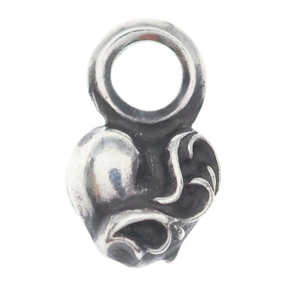 Chrome Hearts B Stack Heart Charm Silver Necklace Top