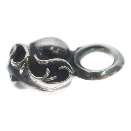 Chrome Hearts B Stack Heart Charm Silver Necklace Top — view 3